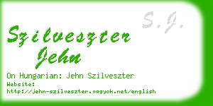 szilveszter jehn business card